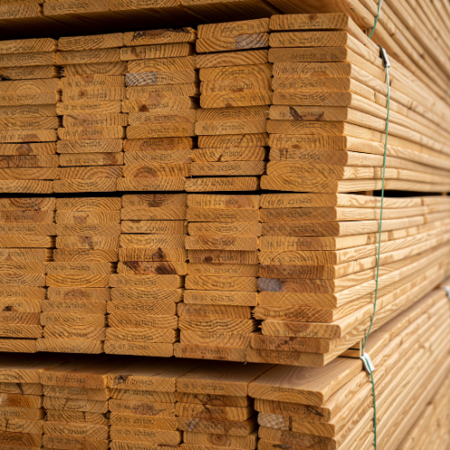 Stacked lumber